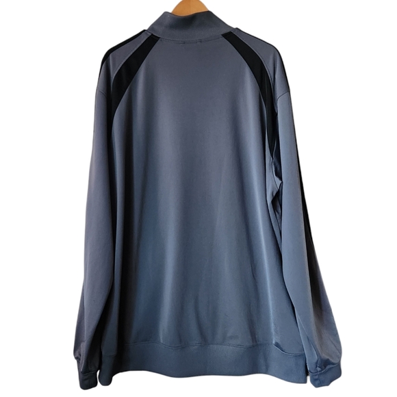 Adidas Men's Size 2XL Three Stripe Jacket Heather Gray Black Full Zip - Picture 5 of 11